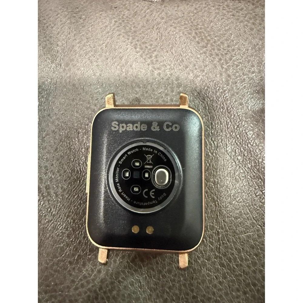 Spade & Co Health Smartwatch 2 Rose Gold Black Fitness Tracker Heart Monitor